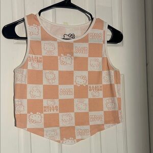 Hello Kitty Kids Tank Top in Peach and White
